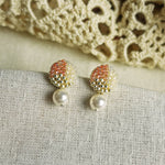 Mariota Trio Earrings in Strawberry Red Front 1