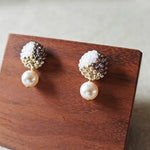 Mariota Trio Earrings in Umber Display