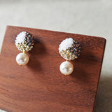 Mariota Trio Earrings in Umber Display