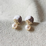 Mariota Trio Earrings in Umber Front