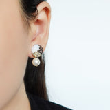 Mariota Trio Earrings in Umber Model
