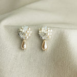 Marshmallow Ariel Teardrop Mariota Earrings Front