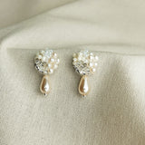 Marshmallow Ariel Teardrop Mariota Earrings Front