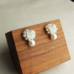 Marshmallow Mariota Drop Earrings Display Left