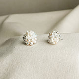 Marshmallow Stud Earrings Front