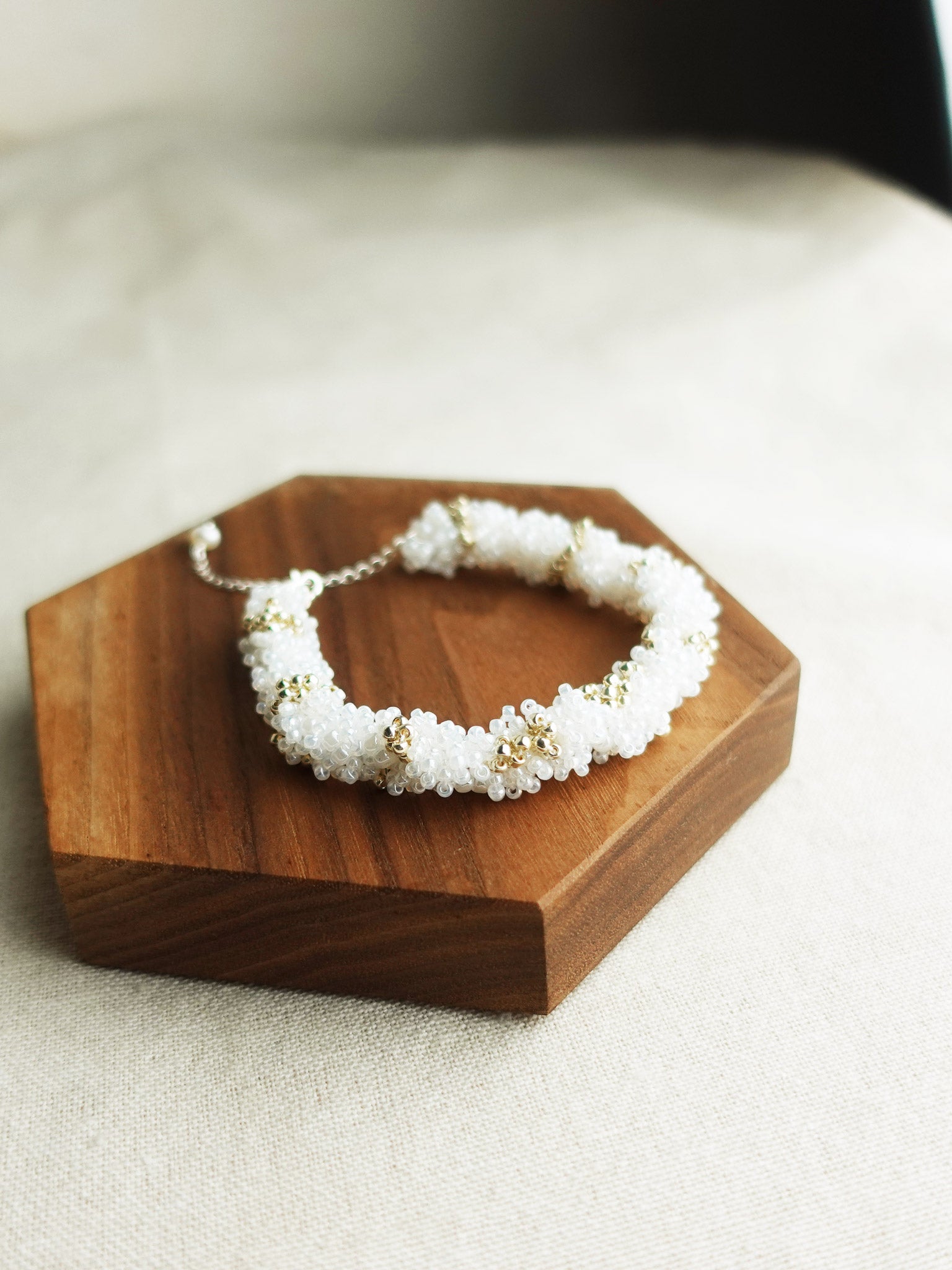 Meadow Star Dust Bracelet in White Display Top