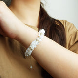 Meadow Star Dust Bracelet in White Model 2