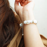 Meadow Star Dust Bracelet in White Model Clasp