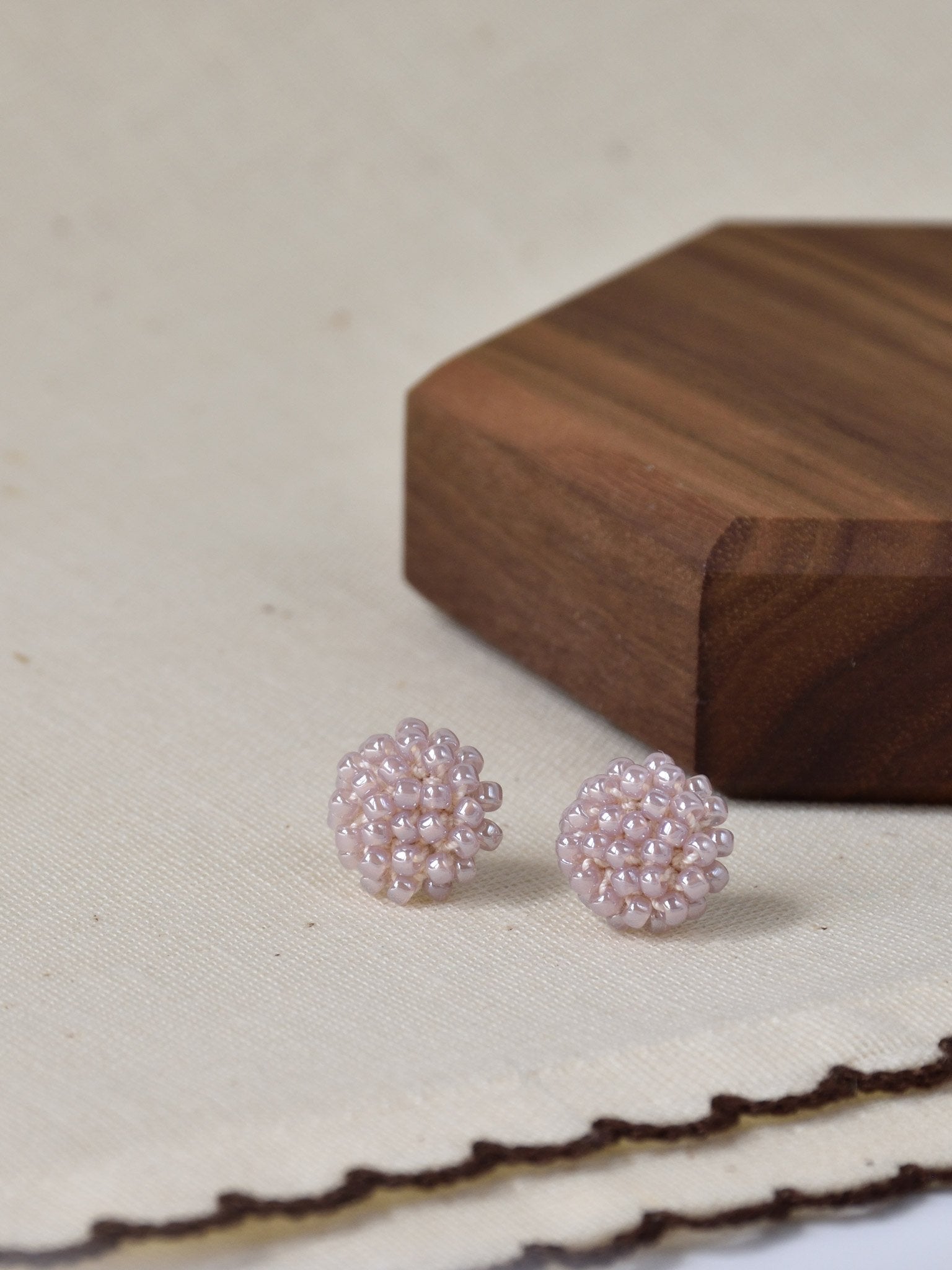 Prelude Petite Studs in Purple Front