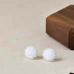Prelude Petite Studs in White Front