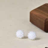 Prelude Petite Studs in White Front