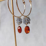 Penelope Ariel Hoop Earrings in Grey Front