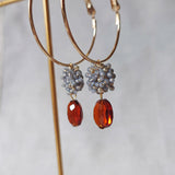 Penelope Ariel Hoop Earrings in Grey Front