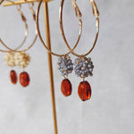 Penelope Ariel Hoop Earrings in Grey Group