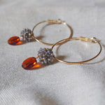 Penelope Ariel Hoop Earrings in Grey Side