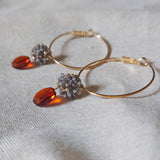 Penelope Ariel Hoop Earrings in Grey Side