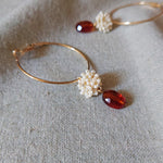 Penelope Ariel Hoop Earrings in Milk White Front