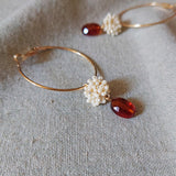 Penelope Ariel Hoop Earrings in Milk White Front