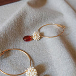 Penelope Ariel Hoop Earrings in Milk White Side 2