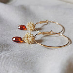 Penelope Ariel Hoop Earrings in Milk White Side