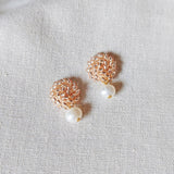 Phoebe Earrings in Champagne Pink Bottom