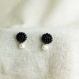 Phoebe Earrings in Black Front