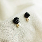 Phoebe Earrings in Black Left
