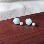 Phoebe Earrings in Blue Display Side