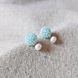Phoebe Earrings in Blue Left