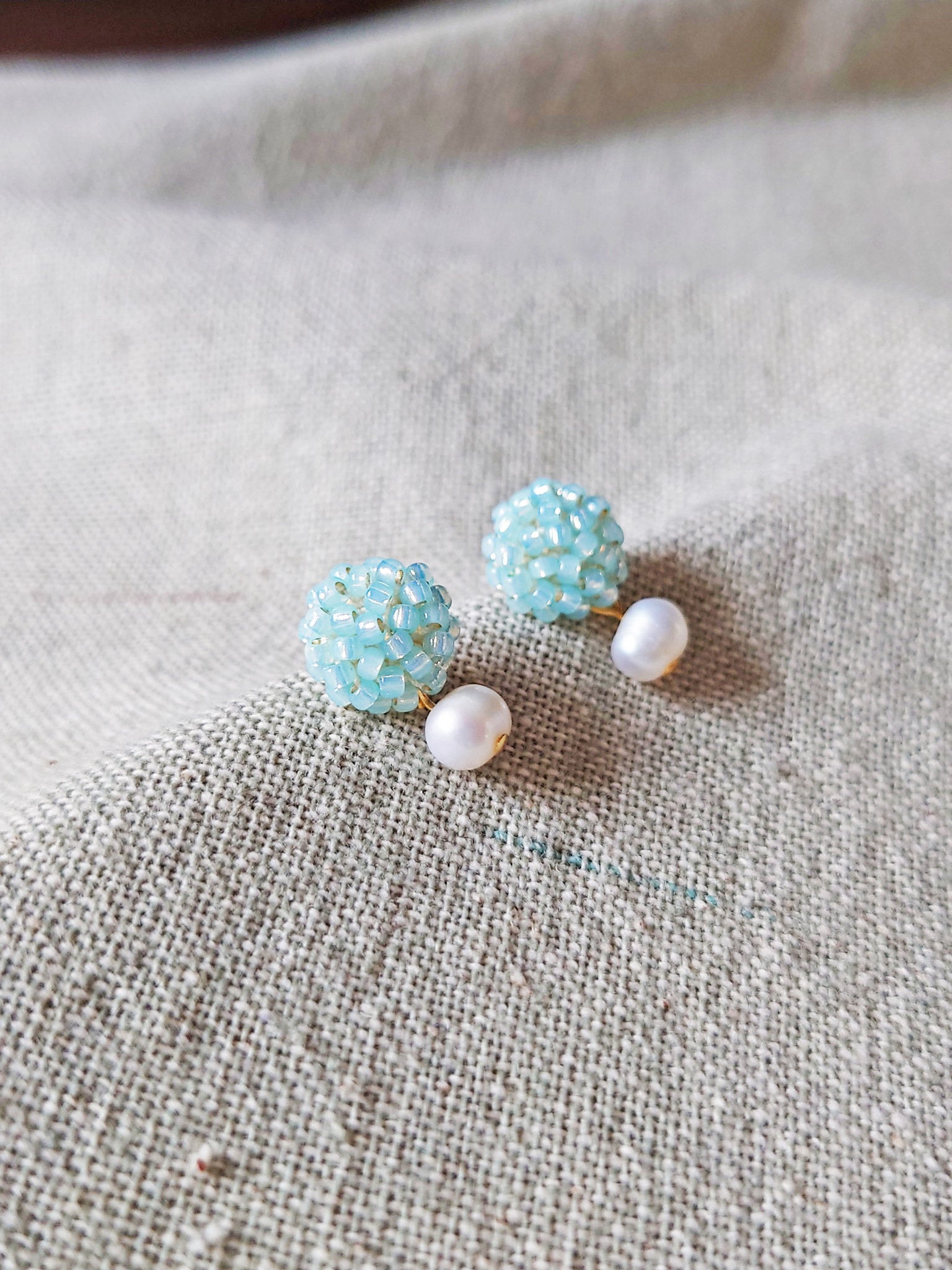 Phoebe Earrings in Blue Left