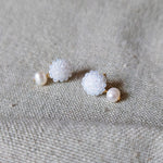 Phoebe Earrings in White Side