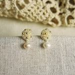 Phoebe Star Dust Earrings in Ivory Front