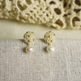 Phoebe Star Dust Earrings in Ivory Front