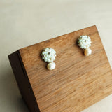 Phoebe Star Dust Earrings in Mint Green Display
