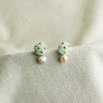 Phoebe Star Dust Earrings in Mint Green Front 3