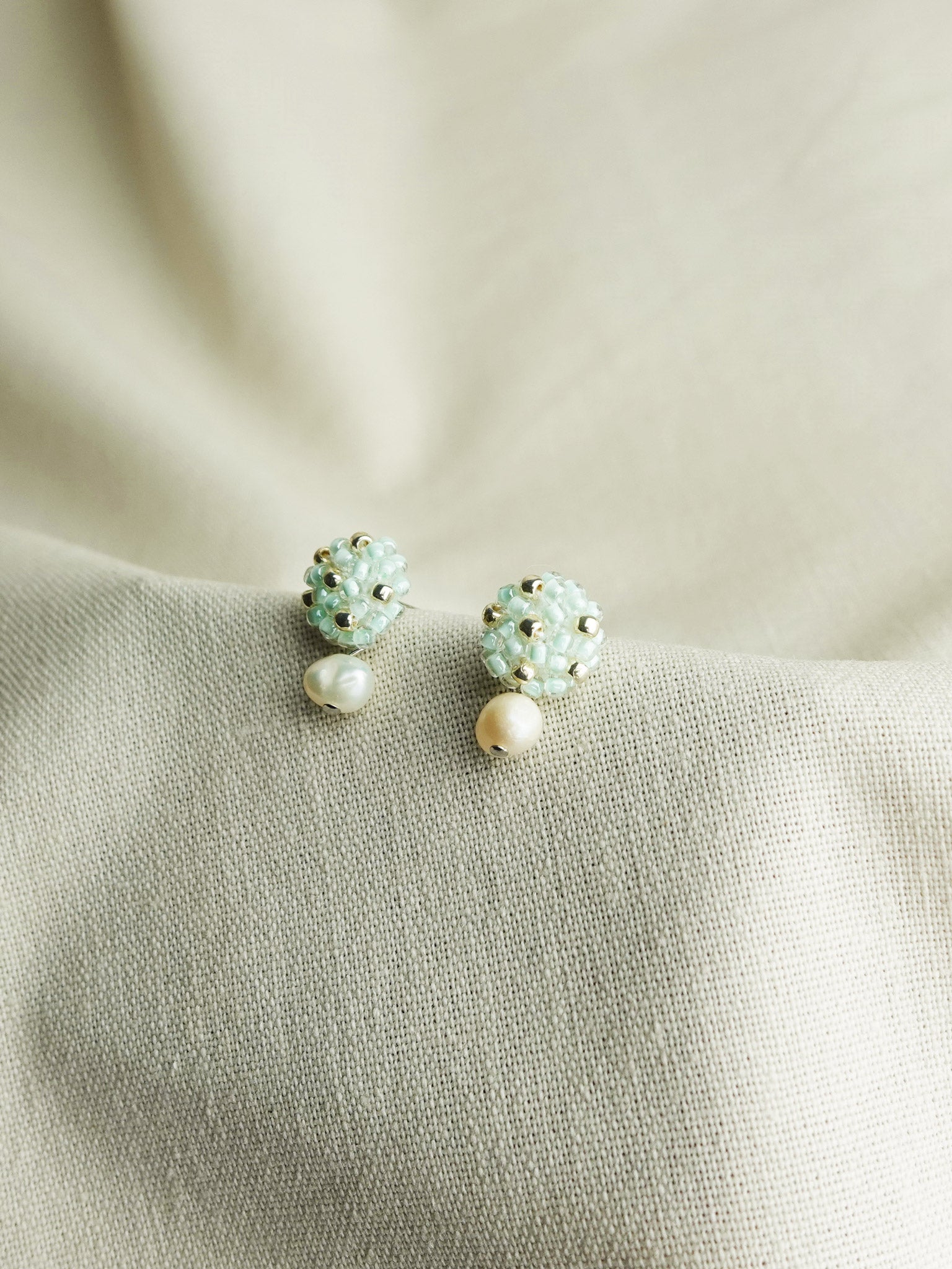Phoebe Star Dust Earrings in Mint Green Side 2