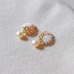 Phoebe Trio Earrings in Champagne Pink Side