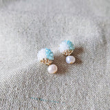 Phoebe Trio Earrings in Blue Left