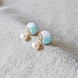 Phoebe Trio Earrings in Blue Right