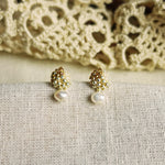 Phoebe Trio Earrings in Caramel Brown Front