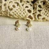 Phoebe Trio Earrings in Caramel Brown Front