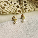 Phoebe Trio Earrings in Caramel Brown Side