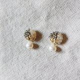 Phoebe Trio Earrings in Diamond Black Front