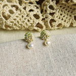 Phoebe Trio Earrings in Lime Green Left