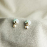 Phoebe Trio Earrings in Mint Green Right 2