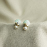 Phoebe Trio Earrings in Mint Green Right