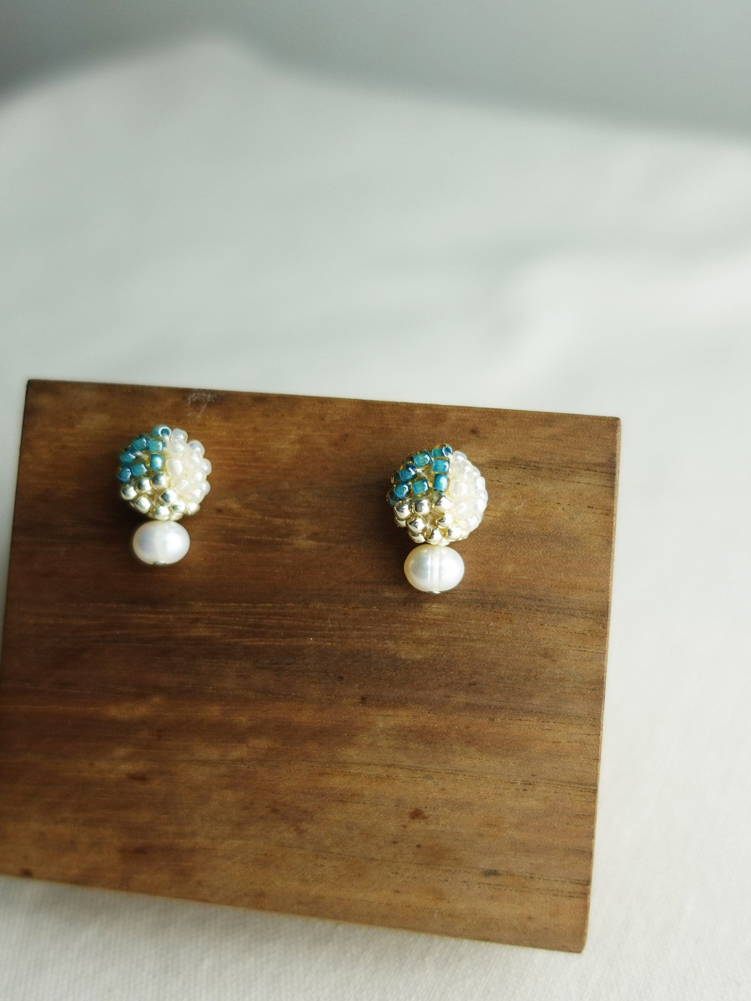 Phoebe Trio Earrings in Ocean Green Display