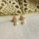 Phoebe Trio Earrings in Strawberry Red Side