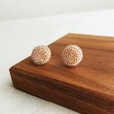 Prelude Maxi Stud Earrings in Champagne Pink Front