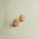 Prelude Maxi Stud Earrings in Champagne Pink Single